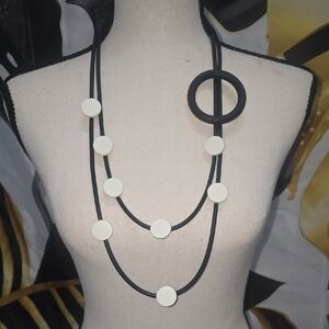 Elegant Black and White Necklace